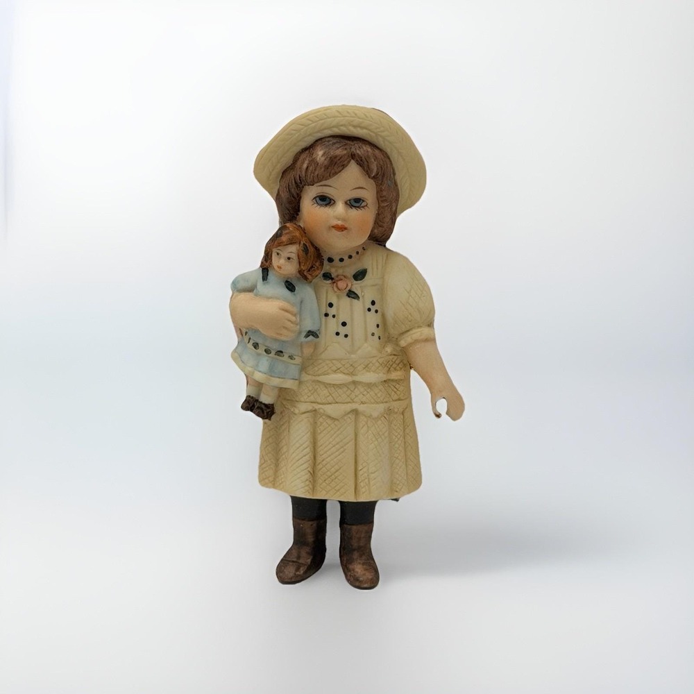 Jan Hagara Emily 1988‎ Vintage Porcelain Figurine Girl with Doll Original Box